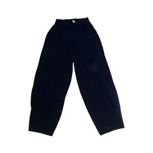 Q’Neel Black Elastic High Waist Jogger Type Linen Pants Women size 8
